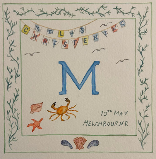 Bespoke Christening Invitation