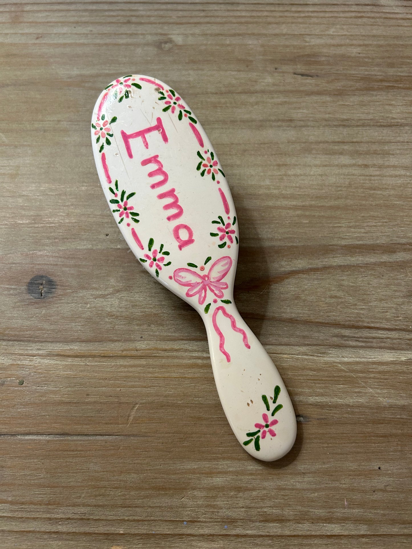 Hand-Painted Hairbrush