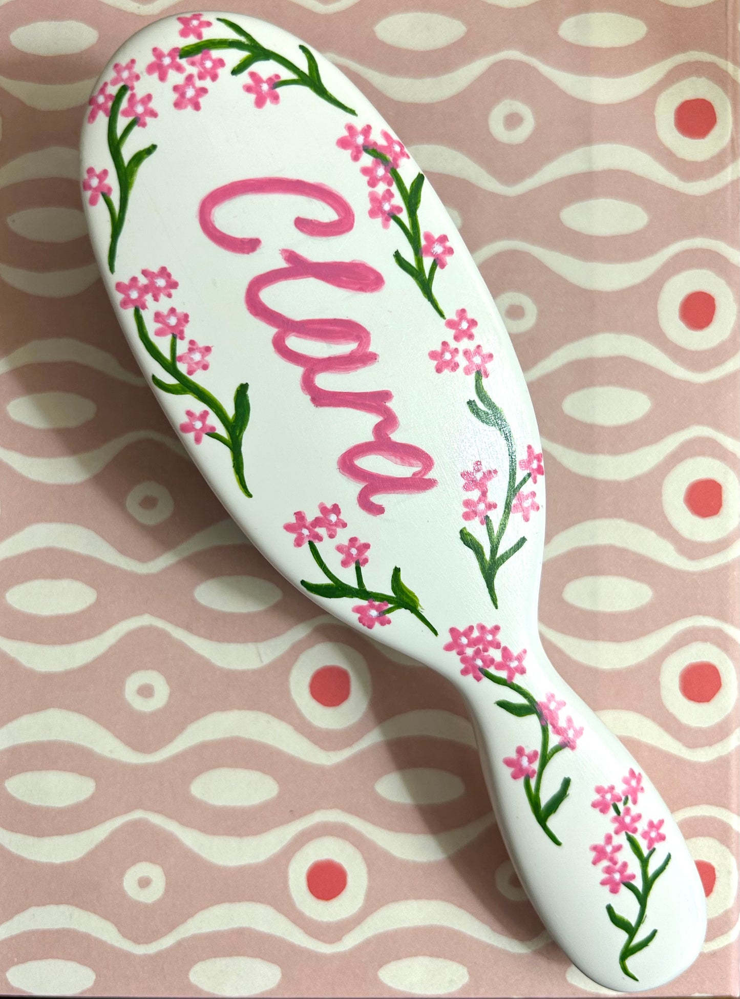 Hand-Painted Hairbrush