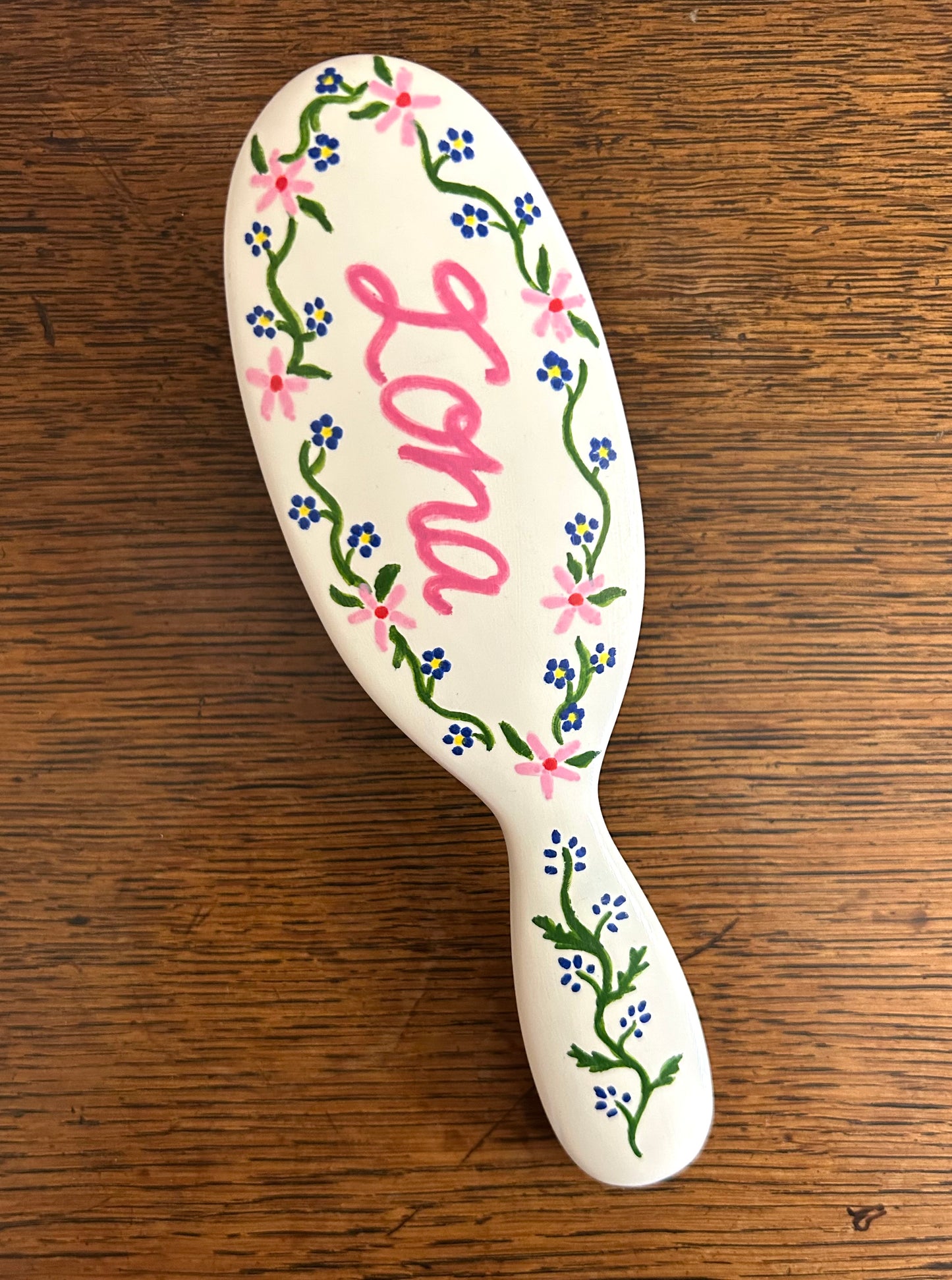 Hand-Painted Hairbrush