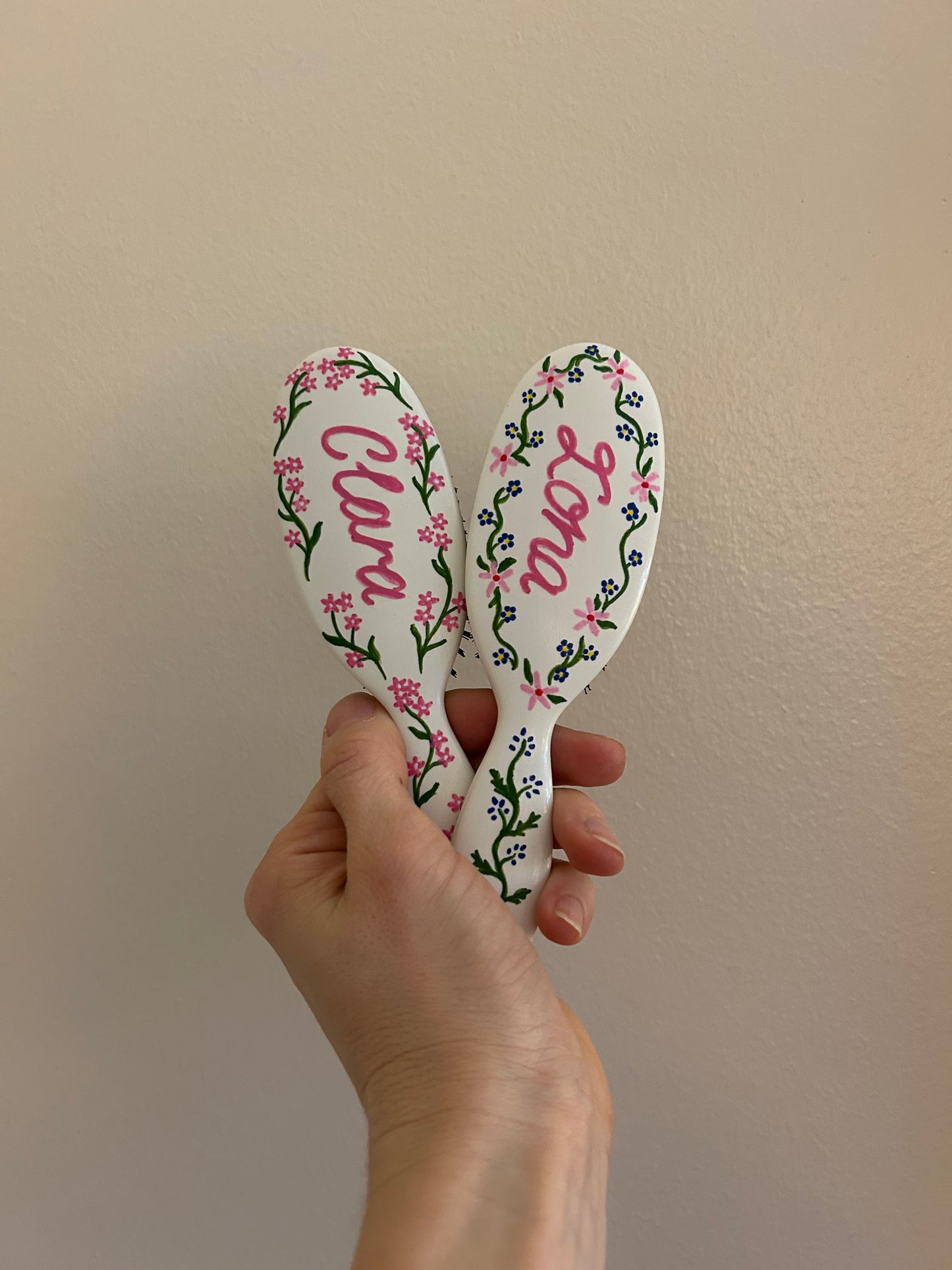 Hand-Painted Hairbrush