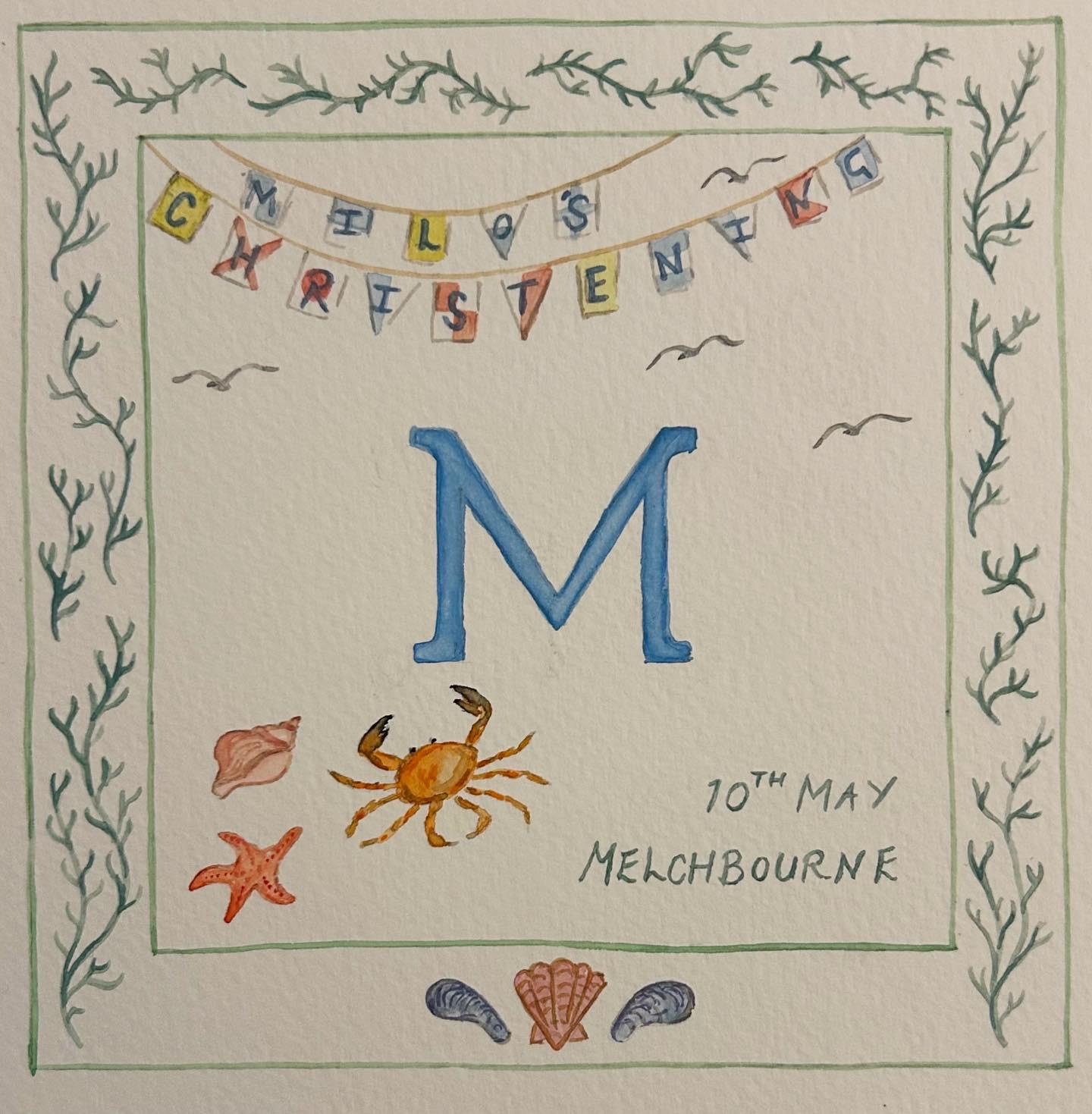 Bespoke Christening Invitation