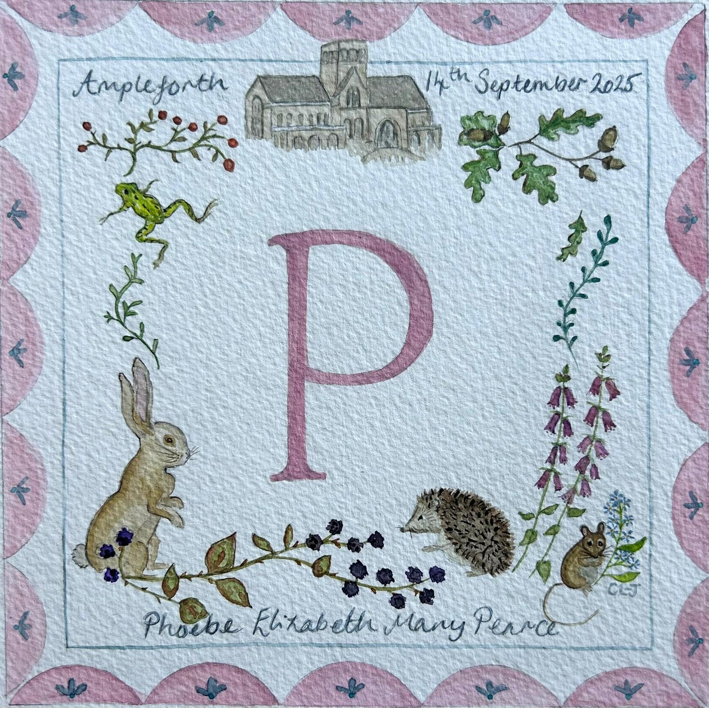 Bespoke Christening Invitation