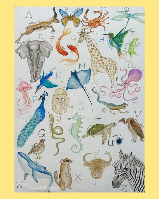 Animal Alphabet Print