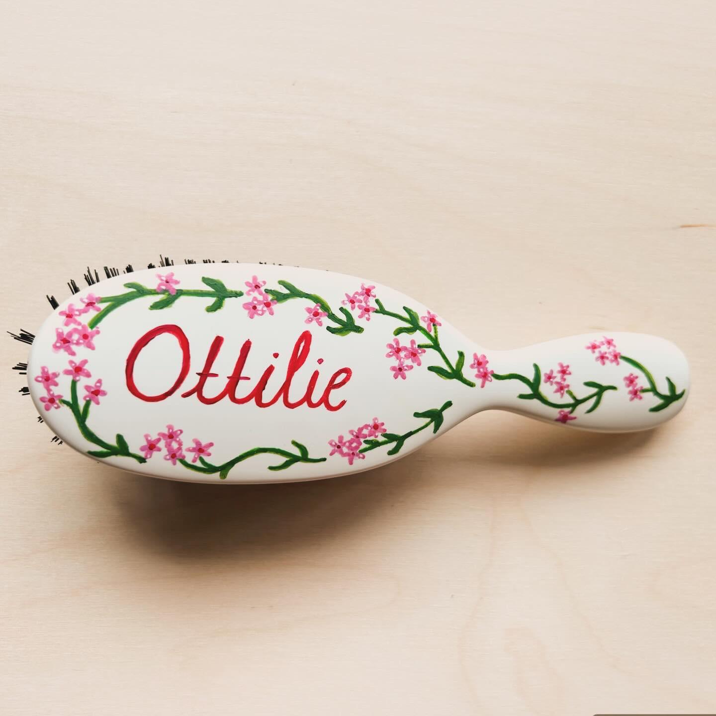 Hand-Painted Hairbrush