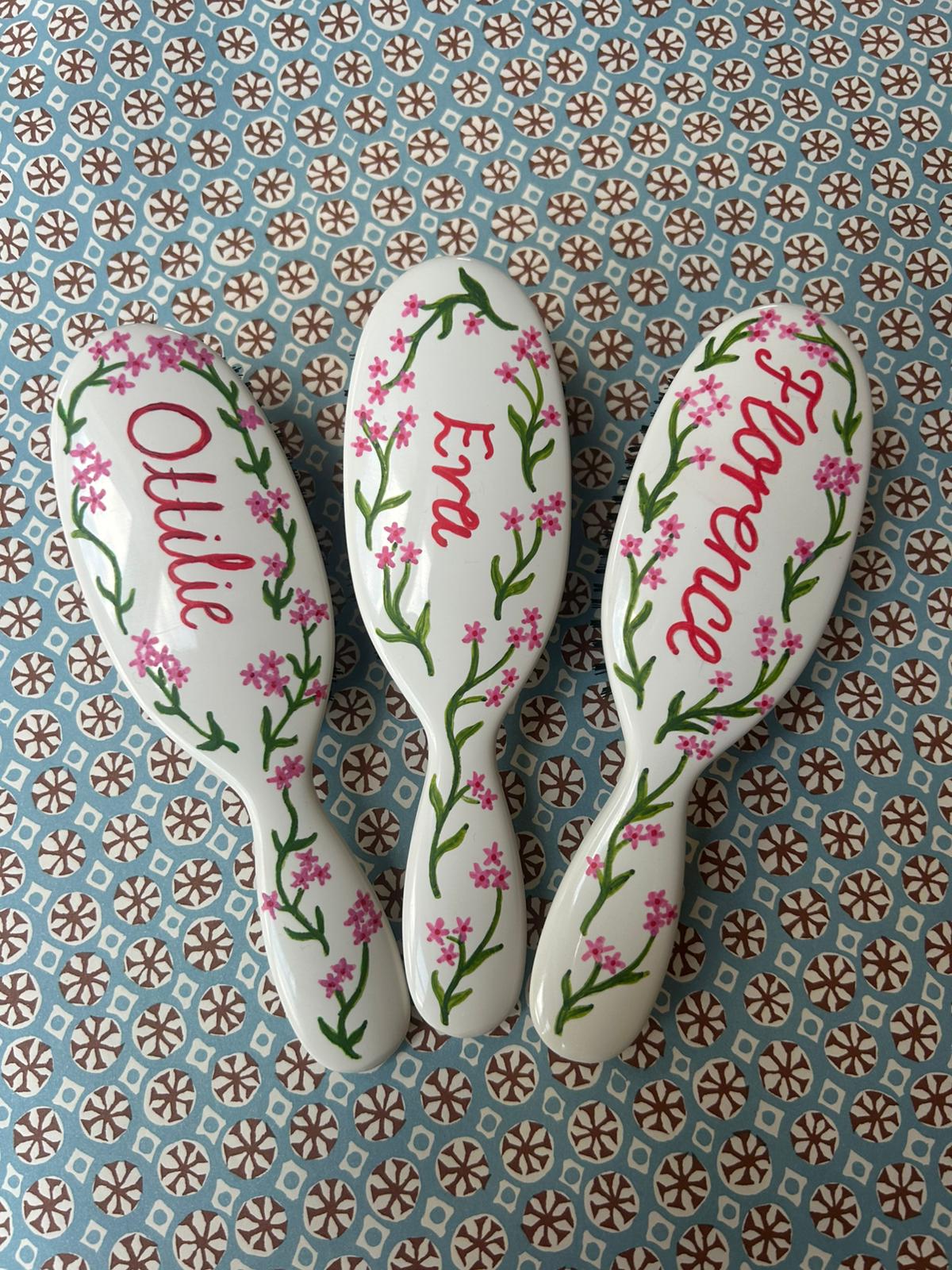 Hand-Painted Hairbrush