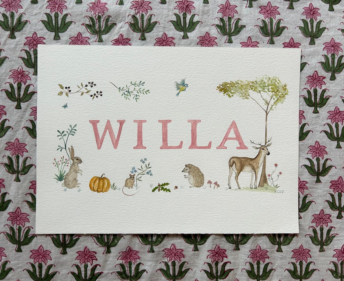 Personalised Name Illustration Print