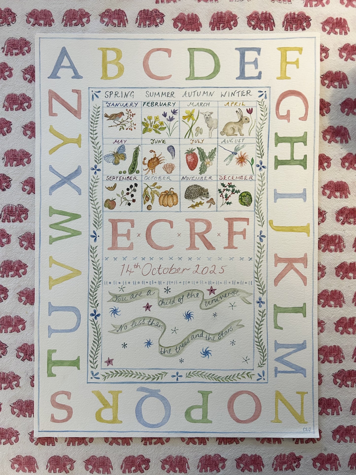 "You Are a Child of The Universe" Victorian Sampler Print