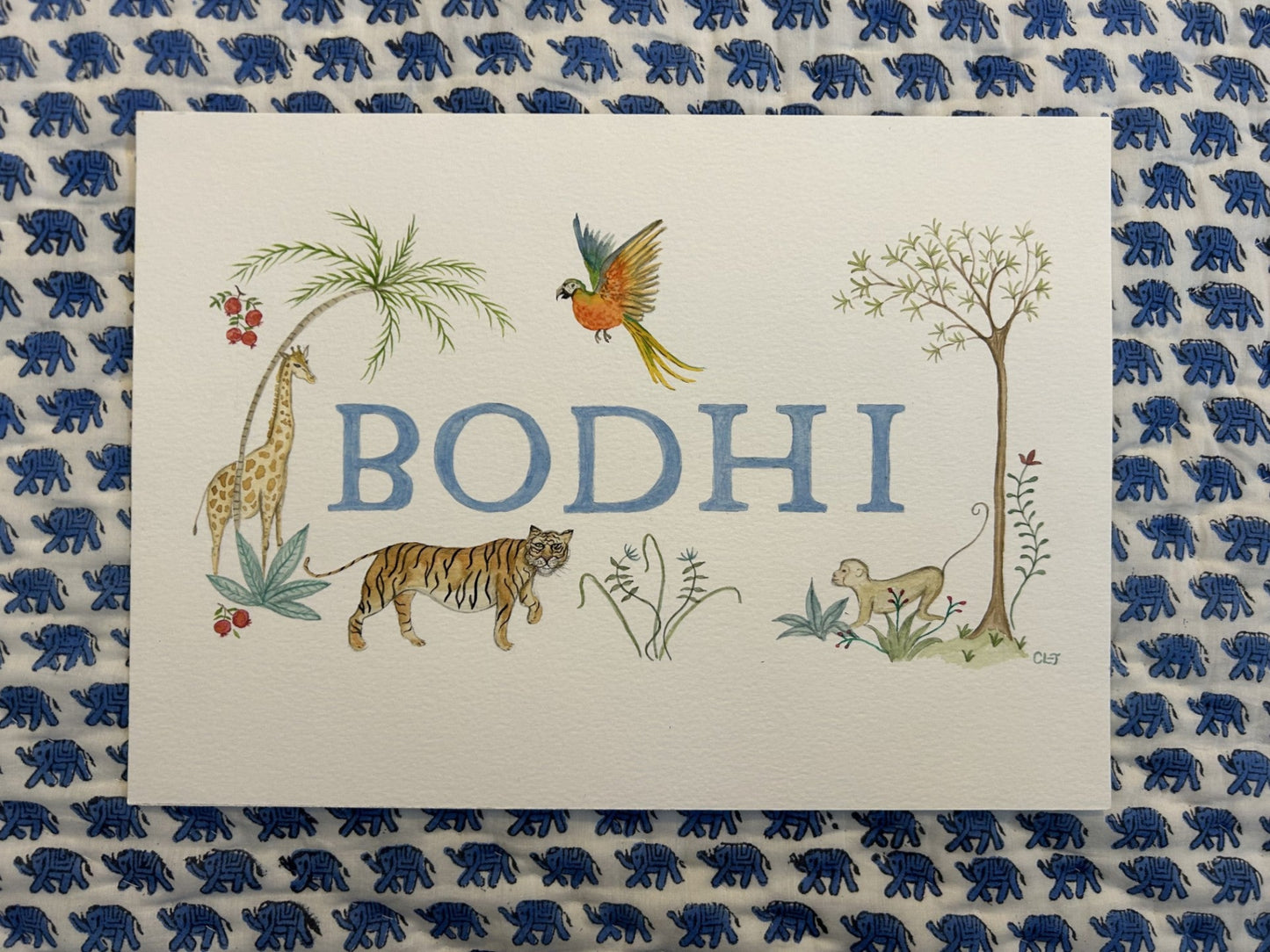 Personalised Name Illustration Print